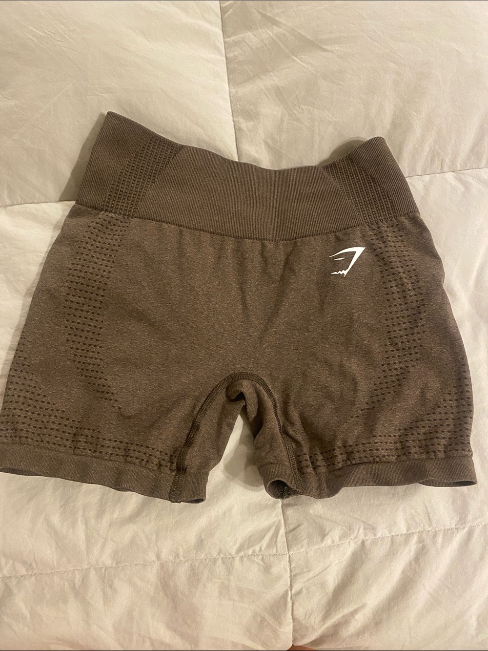 Gym Seamless High-Waist Brown Women's Shorts